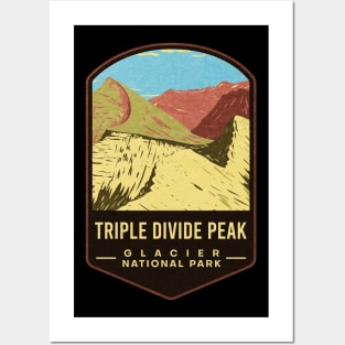 Triple Divide Peak Glacier National Park Posters and Art